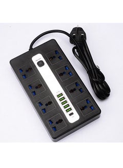 Buy Tycom Power Strip Surge Protector with USB- Extension Cord Flat Plug with Widely 6 AC Outlet and 5 USB + 1 Type C, Small Desktop Station with 6 ft Power Cord, Compact Socket. in UAE