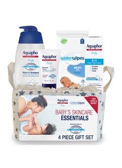 Buy Baby Welcome Baby Gift Set - Free WaterWipes and Bag Included - Healing Ointment, Wash and Shampoo, 3 in 1 Diaper Rash Cream in UAE