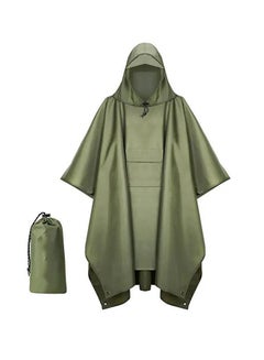 اشتري Waterproof Poncho Adult, Lightweight Reusable Rain Poncho Adult Waterproof for Outdoor Hiking Camping Cycling Traveling Waterproof Raincoat with Emergency Grommet Corners في السعودية