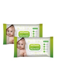 اشتري Aloe Vera Based Natural Wet Wipes For Babies With Goodness Of Vitamin E ; Moisturizing Baby Wet Wipes For Baby'S Skin ; Antibacterial Baby Wipes Combo ; 144 Wipes ; Combo Of 2 X 72 Pieces في الامارات