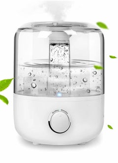 Buy 3L Air Humidifier for Bedroom, Essential Oil Function, Ultrasonic Cold Mist, Low Noise, Adjustable 360° Knob, Automatic Shutoff, Humidifier for Any Room in Saudi Arabia