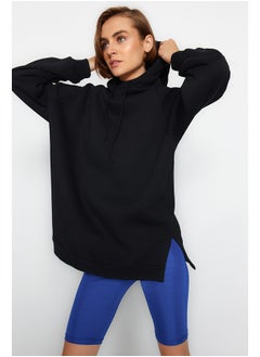 اشتري Sweatshirt - Black - Oversize في مصر