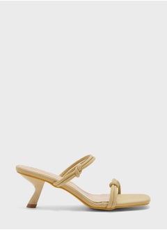 Buy Two Strap Knot Detail Sandal in UAE