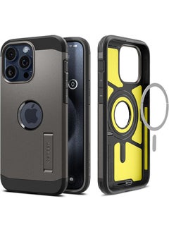 Buy Tough Armor MagFit for iPhone 15 Pro Case Cover with MagSafe - Gunmetal in UAE