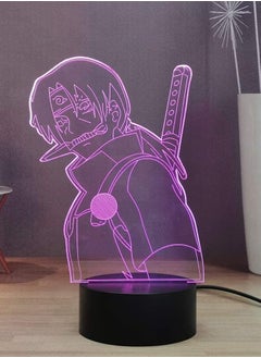 Buy Naruto 3D Anime Night Lamp Uchiha Itachi LED Night Light for Kids Sasuke Kakashi 16 Colors Desk Table Lamp for Boys, Teens Bedroom Night Light Touch & Remote Control Atmosphere Light in UAE