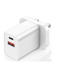 Buy USB C wall charger, 38W QC 3.0 4-port USB power adapter [20WPD+QC3.0+3.1A], compatible with iPhone 14/13/12/11/Xs/XS Max/XR/X, Samsung Galaxy S22/S21/S20/Note and other fast charger plugs in UAE