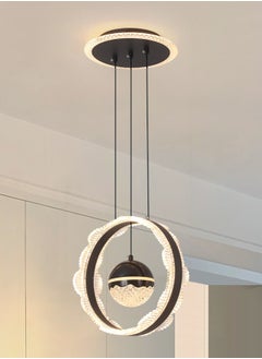 Buy Single Pendant Light Dining Room, Small LED Black Modern Pendant Light Fixtures for Kitchen Island Table, Adjustable Color Temperature Acrylic Pendant Lamp bedroom in UAE