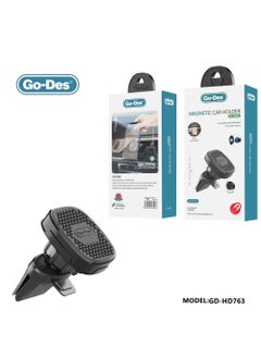 Buy Go-Des Magnetic Car Phone Holder Stand Multifunctional Universal Magnet Wall Mobile Phone Holder HD763 in UAE