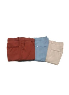 Buy Men's Slim Fit Everyday Wear Ankle Length Pants (3piece set) in UAE