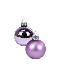 اشتري Christmas Tree Decoration Balls Set – 20pcs, 4cm Lilac Baubles – Shatterproof Ornaments for Holiday Decor في الامارات