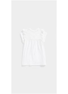 Buy White Frill Sleeve T Shirt in UAE