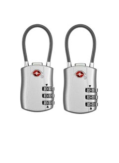 Buy 2 Pack-TSA Approved Luggage Combination Locks, Combination Padlock with Alloy Body TSA Lock for Travel Bag, Suit Case, Lockers, Gym, Bike Locks in Saudi Arabia