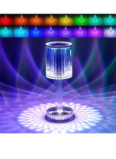 Buy Crystal Lamp,16 Color Changing RGB Touch Lamp,Rechargeable Diamond Table Lamp for Bedroom Living Room,Party Dinner Decor Creative Lights in UAE