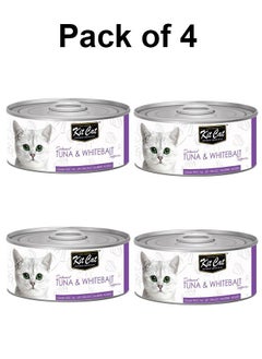 Buy Pack of 4 Tuna and Whitebait Wet Food 80g in UAE