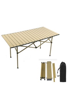 Buy Folding Camping Table with Carry Bag, Outdoor Portable Lightweight Aluminum Desk for Beach, Picnics, Cooking,Party Dining, Camping, BBQ in UAE