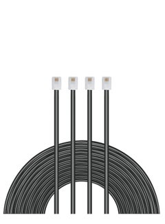 Buy Handmade Telephone Landline Extension  Cable  with Standard RJ-11 6P4C Plugs (0.5M, BLACK) in UAE