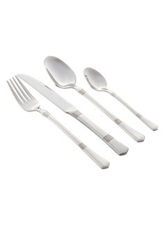 Buy 24 Pieces Stainless Steel Spoons Forks And Knives Set in Saudi Arabia