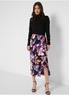 Buy Floral Print Skirt in UAE