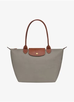 Buy women's oversized tote bag, handbag, shoulder bag gray classic style in Saudi Arabia