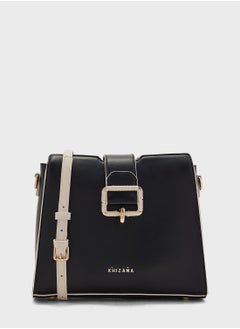 Buy Mixed Strap And Buckle Crossbody Bag in UAE