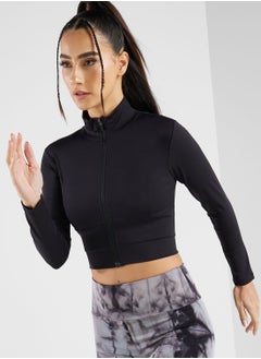 Buy Cropped Zip Up Jacket in UAE