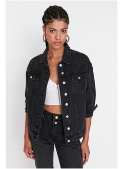 Buy Black Basic Denim Jacket TWOSS20CE0038 in Egypt