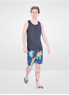 Buy Web Denim Elastic Waistband With Drawstring Assorted Comfortable Polyester Swim Shorts for Men’s Quick Dry Swimming Trunks With Pockets in UAE