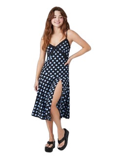 اشتري Polka Dot Lace-Trim Midi Dress في مصر