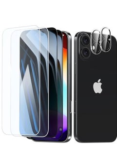 Buy 2-Pack Screen Protector for iPhone 16 – Includes Privacy Screen Protectors & Camera Lens Protectors, 9H Hardness, Scratch-Resistant Tempered Glass, Easy Installation, Drop Protection in UAE