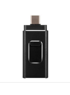 Buy 16GB USB Flash Drive, Shock Proof 3-in-1 External USB Flash Drive, Safe And Stable USB Memory Stick, Convenient And Fast Metal Body Flash Drive, Black Color (Type-C Interface + apple Head + USB) in Saudi Arabia