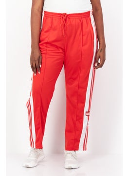 Buy Women Plus Size Running Sweatpants, Red/White in UAE