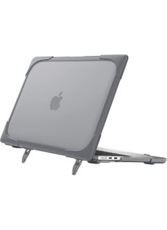 اشتري Hard Shell Case for MacBook Air 13.6 Inch 2022 Release A2681 with M2 Chip Heavy Duty Dual Layer Protective Cover with Fold Kickstand for 2022 MacBook Air 13.6" with Touch ID في السعودية