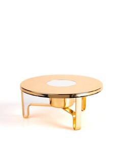 Buy Luxurious golden round stainless steel heating base in Saudi Arabia