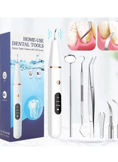 Buy Ultrasonic Dental Scaler For Teeth Tartar Stain Tooth Calculus Remover Electric Sonic Teeth Plaque Cleaner Dental Stone Removal, Replaceable Clean Heads- Safe in Saudi Arabia