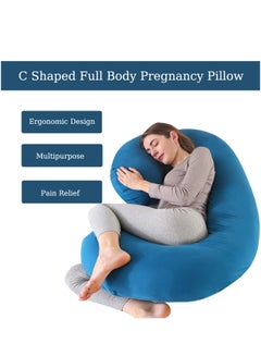 Buy Maternity Full Body Pillow, C Shaped Pain Relief Pillow,Support for Pregnant Women 145x70x20cm in UAE