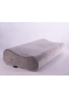 Buy A bed pillow for healthy sleeping, made of high-quality German memory, a medical pillow to prevent neck pain and anti-snoring, gray color in Egypt