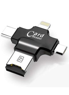 Buy 4 In 1 USB Tf Micro Sd Card Reader Black in UAE