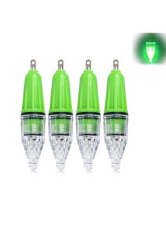 اشتري LED Underwater Fishing Light, 4Pcs Deep Drop Super Waterproof LED Fishing Light, Attractive Glow Bait Lure Green Lamp Night Fishing Tools for Saltwater Freshwater في السعودية