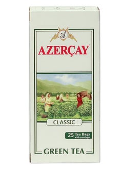 Buy Azercay Green Tea Classic 25 Tea Bags Envelope 50g pack of 4 in UAE