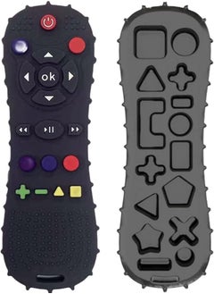 Buy Remote teether for Baby, Soft Chew Toys with TV Remote Control Shape, Early Educational Sensory Toy for Babies Teething Relief and Soothe Sore Gum Infant Teether for 3-12 Months Black New Upgrade in Saudi Arabia