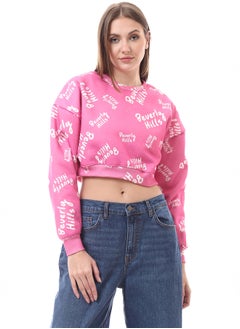 Buy Beverly Hills Hot Pink Cropped Sweatshirt in Egypt