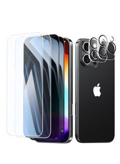 Buy 2-Pack Screen Protector for iPhone 16 Pro – Privacy Screen & Camera Lens Protectors, 9H Hardness, Scratch-Resistant Tempered Glass, Drop Protection, Easy Installation in UAE