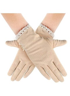 Buy Pair Women Sun Protective Gloves UV Protection Summer Sunblock Gloves Touchscreen Gloves For Driving Riding in Saudi Arabia