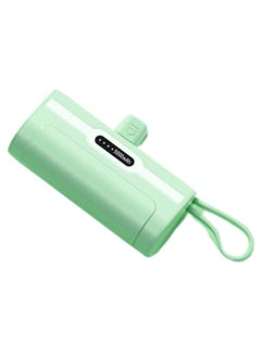 Buy Fast Charging iPhone Power Bank 5000mAh Mini Battery Pack - Type-C Input, Lightning Output Green in UAE