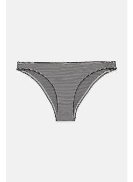 Buy Women Pull,On Stripe Bikini Bottom, Black and White in Saudi Arabia