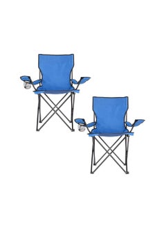 اشتري (2 Pcs) Portable Folding Beach Chair Multi-Purpose Camping Chair for Adult, Lightweight Patio Lawn Quad Chair for Outdoor Travel Picnic Hiking Supports110kgs Load With Carry Bag في الامارات