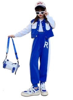 Buy Girl's 2 Piece Outfit Long Sleeve Track Jacket and Long Pant Set in UAE