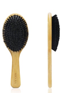 Buy 100% Natural Bristle Hair Brush, Eco-Friendly Hairbrush for Women Men & Kids, Hair Smoothing and Massaging Detangling, Enhance Shine & Health, Professional Hair Brush for All Hair Types in UAE
