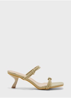 Buy Two Strap Knot Detail Sandal in UAE