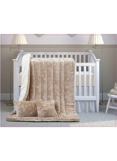 Buy Winter fluffy children's bed sheet 4 pieces double-sided velvet system quilted quilt size (quilt: 150 x 90 cm, elastic sheet: 150 x 70 + 15 cm, pillow: 40 x 30 cm, small pillow: 30 x 30 cm) in Saudi Arabia